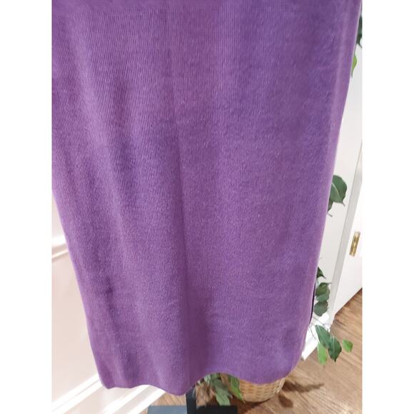 Womens Purple Viscose Wrap V Neck Long Sleeve Raglan Long Maxi Dress Size Large - Picture 4 of 12